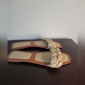 Braided Cream Sandals